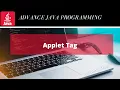 Applet Tag Advanced Java Programming Hindi