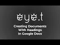How to Create Accessible Google Docs with Headings JAWS NVDA VoiceOver Tutorial