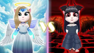 Download ANGEL ANGELA😇 vS DEVIL ANGELA👿 || new reincarnation || cosplay MP3