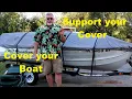 Boat Cover Life Hack Keep your boat looking good Treat your boat to a back bone support system DIY
