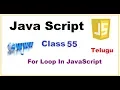 For Loop Examples Multiplication Table in JavaScriptTelugu Loops in JavaScript VLR Class 55