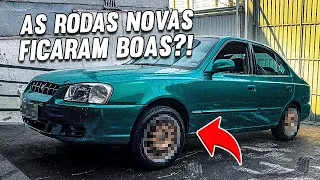 PRIMEIRA MALDADE NO HYUNDAI ACCENT!????? TESTANDO RODAS NOVAS... O que vocês acham!?