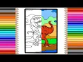 Dinosaur Coloring Pages T Rex Colors Coloring Painting Channel