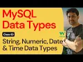 MySQL Data Types - String Numeric Date and Time Data Types 83 MySQL Data Types In One Shot