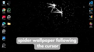 Cursor-Following spider Wallpaper Interactive HTML CSS JavaScript Animation
