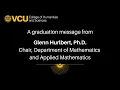 Mathematics and Applied Mathematics Chair Commencement Address