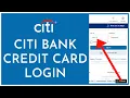Citi Bank Credit Card Login How To In Citi Bank Credit Card Account 2026