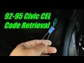 1994 Honda Civic Check Engine Light Code Retrieval Tutorial