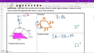 Homework Help - Volume and Surface Area of Prisms Geometry Lesson