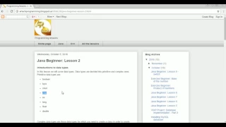 Java beginner Lesson 2 Data types