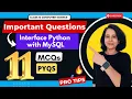 IMPORTANT QUESTIONS Interface Python with MySQL Class 12 Computer Science HINDI