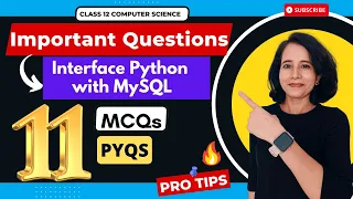 IMPORTANT QUESTIONS Interface Python with MySQL Class 12 Computer Science HINDI