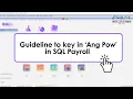 SQL Payroll How To Key in Ang Pow in SQL Payroll