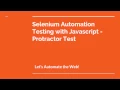 Automation Testing in 10 mins in Javascript Selenium using Protractor Test
