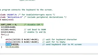 Codewarrior Eclipse for HCS08 Lab7
