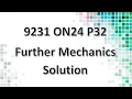 24 CAIE A-level Further Mechanics Solution