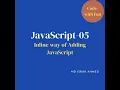 Inline way of Adding of JavaScript
