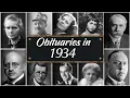 Obituary Famous Faces WE LOST in 1934