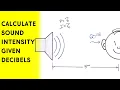 Calculate Sound Intensity Given Decibels