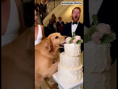 🐕 DOG CRASHES WEDDING 😱 #shorts #dogshorts #ai #youtubeshorts #animalshorts #funny