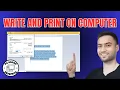 How to Write And Print on Computer - Simple Steps 2025
