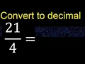 Convert to decimal How To Convert Decimals to Fractions