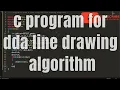 c program for dda line drawing algorithm computer graphics in c