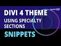 Divi Theme Using Specialty Sections