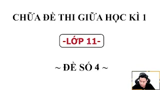 ÔN THI GIỮA HỌC KÌ 1 - TOÁN 11 - BUỔI 4 - Thầy Nguyễn Quốc Chí