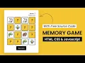 Build A Memory Card Game in HTML CSS JavaScript