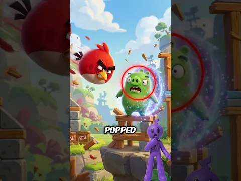 Where do the pigs go after they get popped in Angry Birds?😳 #shorts