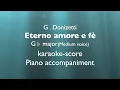 "Eterno amore e fè"  G.Donizetti   G♭ major (Medium voice)   Piano accompaniment(karaoke-score)