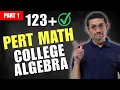 PERT Math Test Review Getting Into College Algebra Part 1 2026 Guide