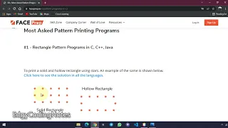 Printing Pattern - part 1 Solid Hollow Rectangle No Commentary