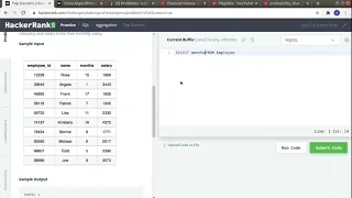 THE TOP EARNERS SQL HACKER RANK
