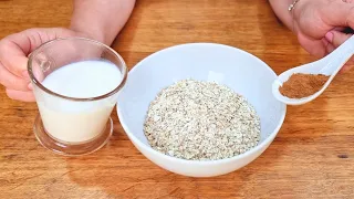 Misture AVEIA, LEITE e CANELA e vai VICIAR nessa DELÍCIA! Sem Farinha e Açúcar - Fácil e Rápido