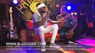 samini kwesi arthur wendy shay attend all stars at patoranking s wilmer album listening