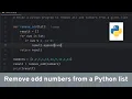 Remove odd numbers from a list