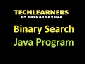 Binary Search in Java