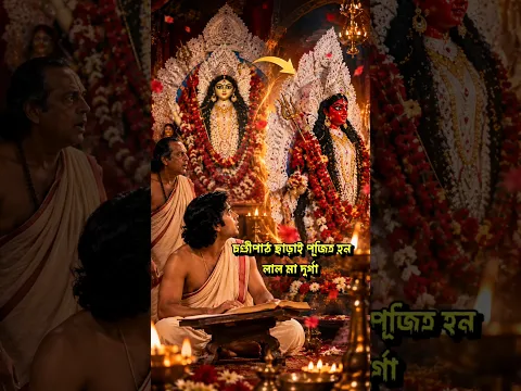 চণ্ডীপাঠ ছাড়াই পূজিত হন মা দুর্গা 😱