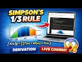 Simpson s Method Solve Integrals Numerically Python Implementation