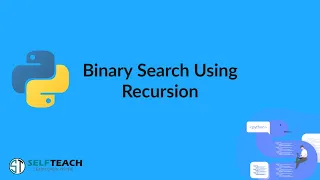 Binary Search using recursion Python class 12 Chapter 5 9
