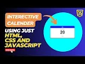 Create Your Own Calendar from Scratch HTML CSS JS
