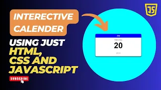 Create Your Own Calendar from Scratch HTML CSS JS