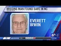 Missing man found safe in NC