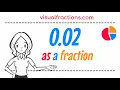What is 0 02 as a Fraction