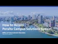 How to Access Peralta Campus Solutions System