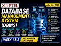 NPTEL Database Management System DBMS Week 1 2 Assignment Answers 2026