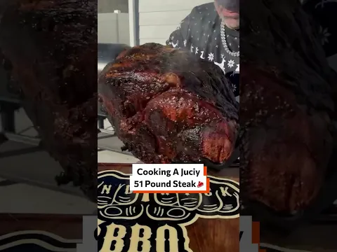 Making A Massive 51-Pound Steak To Perfection! 🥩🔥🤤@kendrick_bbq