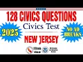 128 Civics Questions for US Citizenship Test 2025 New Jersey